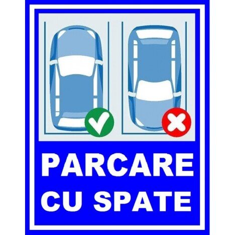 Placuta parcare cu spate